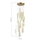 Светильник подвесной Латунь/Прозрачный LED 1*99W 3000K ST-LuceSL6205.303.09 ELICA