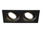 Встраиваемый светильник Ambrella light TN1146/2 BK черный IP44 GU5.3/2 180*95*38