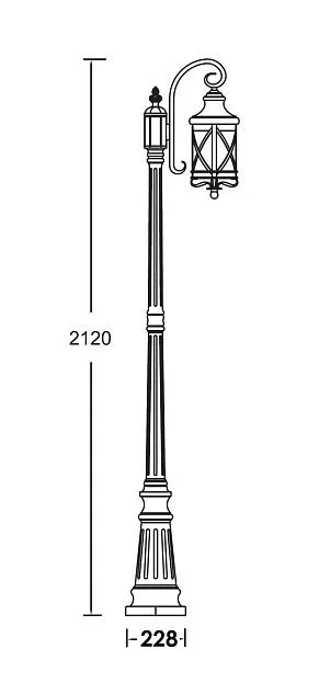 Наземный фонарь Oasis Light 84809/18/PartA Gb LUCERNA