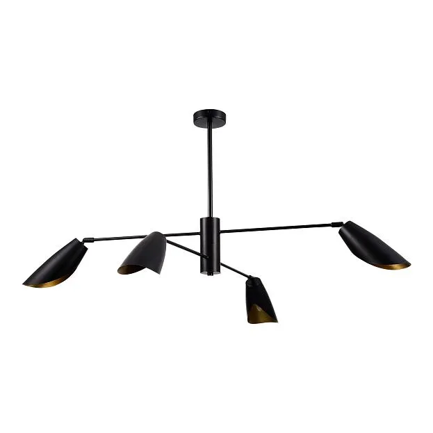 Светильник подвесной Черный/Черный E14 4*60W Evoluce SLE1254-403-04 ALTON