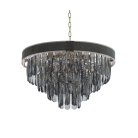 Хрустальная подвесная люстра Lumina Deco LDP 6002-500 R.GD+GY Chici