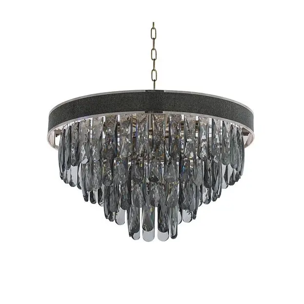 Хрустальная подвесная люстра Lumina Deco LDP 6002-500 R.GD+GY Chici Хрустальная подвесная люстра Lumina Deco LDP 6002-500 R.GD+GY Chici
