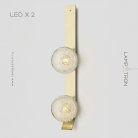Бра LEROY LEEN WALL 2 лампы. Цвет Латунь Lampatron 8130-22254