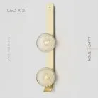 Бра LEROY LEEN WALL 2 лампы. Цвет Латунь Lampatron 8130-22254