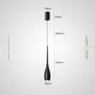 Подвесной светильник JURIS B Цвет черный матовый. С лифтом. Теплый свет Lampatron 8582-23885