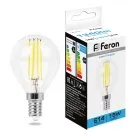 Лампа светодиодная Шарик E14 15W 230V 6400K Feron 38251 LB-515
