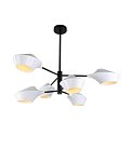 Люстра на штанге Lumina Deco LDP 6037-6 WT+BK Romina