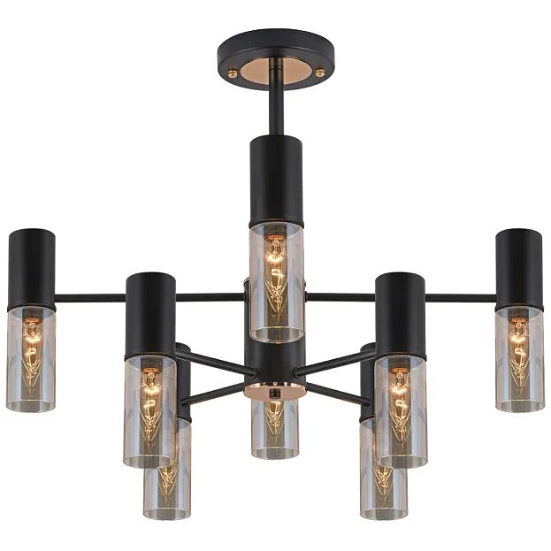 Потолочная люстра ILLUMICO IL1295-8PPA-79 BK GD Потолочная люстра ILLUMICO IL1295-8PPA-79 BK GD