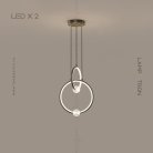 Подвесной светильник LUANA 2 кольца. Цвет Черный. Белый свет Lampatron 5324-13644
