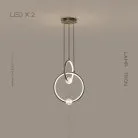 Подвесной светильник LUANA 2 кольца. Цвет Черный. Белый свет Lampatron 5324-13644