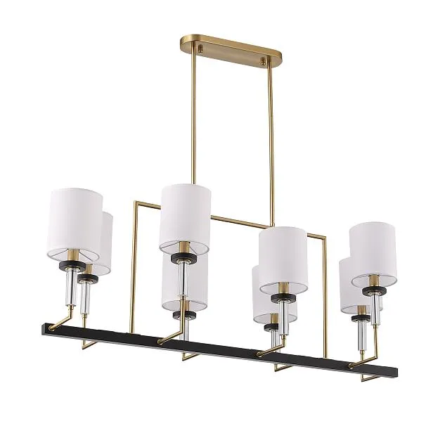 Люстра подвесная Латунь/Прозрачный E14*8 40W ST Luce SL1404.338.08 BLACK+BRASS