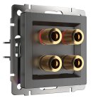 Акустическая розетка Werkel W1185004 (графит рифленый) a050752