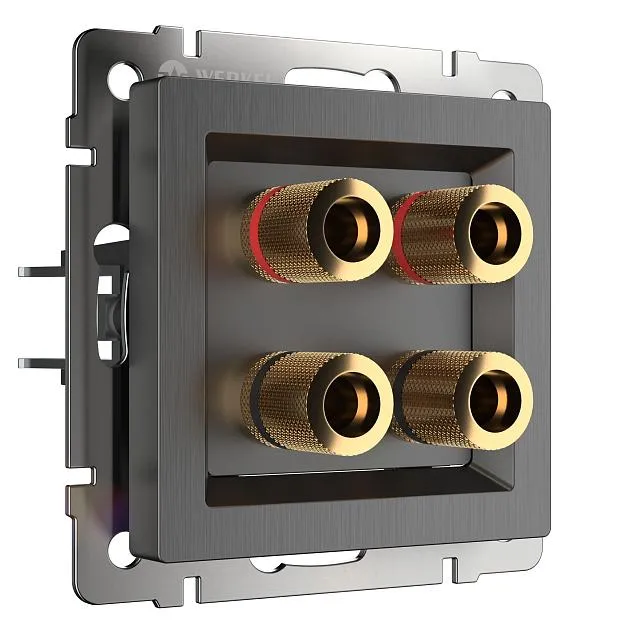 Акустическая розетка Werkel W1185004 (графит рифленый) a050752 Акустическая розетка Werkel W1185004 (графит рифленый) a050752