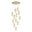 Светильник подвесной Золотистый/Золотистый, Прозрачный LED 12*9W 3000K ST-Luce SL6506.203.12 ALLUNGO