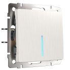 Выключатель одноклавишный с подсветкой Werkel W1110113 (перламутровый рифленый) a051177