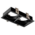 Рамка встраиваемая квадратная 2x к 075xxх ЧЕРНЫЙ МАТОВЫЙ Lightstar 075227 STELLA