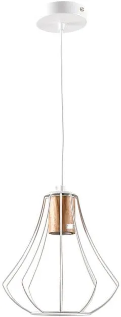 Подвесной cветильник Imex MD.9052-1-P-WH+WOOD Подвесной cветильник Imex MD.9052-1-P-WH+WOOD