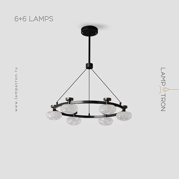Кольцевые люстры и светильники TILMAN 6+6 плафонов Lampatron 8680-24278 Кольцевые люстры и светильники TILMAN 6+6 плафонов Lampatron 8680-24278