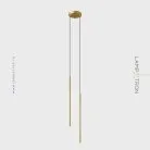 Готовая комбинация светильников ATTA DUO Размер S. Латунь. Нейтральный свет. Lampatron 8109-22188