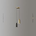Парный подвесной LED светильник LEFFE DUO Цвет Латунь + Черный Lampatron 7159-19629