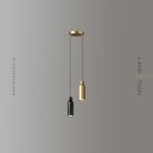 Парный подвесной LED светильник LEFFE DUO Цвет Латунь + Черный Lampatron 7159-19629