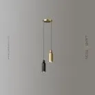 Парный подвесной LED светильник LEFFE DUO Цвет Латунь + Черный Lampatron 7159-19629