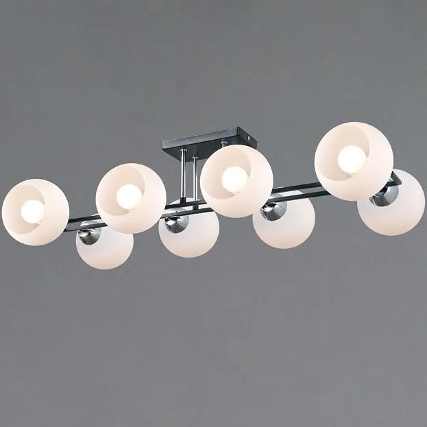 Потолочная люстра ILLUMICO IL0791-8CSQ-25 BK CR TRENTO Потолочная люстра ILLUMICO IL0791-8CSQ-25 BK CR TRENTO