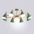 Люстра OLA 8 плафонов. Цвет зеленый. Lampatron 1416-238