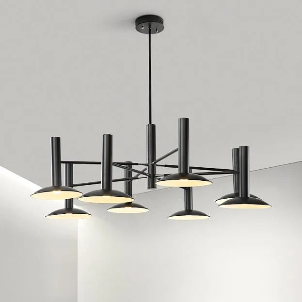 Люстра на штанге TAU L8 Black ImperiumLoft 243343-26 TAU01