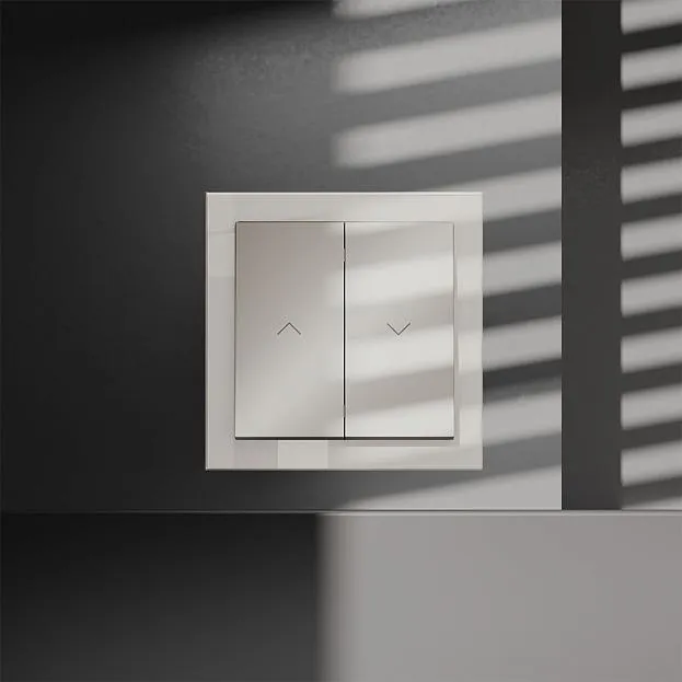 Выключатель встраиваемый для жалюзи 10А, (кашемир) Voltum VLS020703 S70