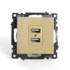 Розетка 2-местная USB Feron 49229 Катрин