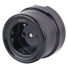 Розетка с заземлением Werkel W5671008 (черный) Ретро a051453