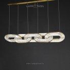 Реечный, рядный светильник CELEBRATE 5 колец. Lampatron 6541-17856