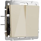 Перекрестный выключатель двухклавишный (айвори акрил) Werkel W1123043/ a064066