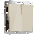 Перекрестный выключатель двухклавишный (айвори акрил) Werkel W1123043/ a064066