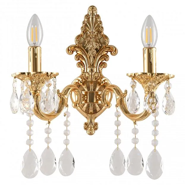 Бра с хрустальными подвесками Bohemia Ivele Crystal AL7801B14/2/175 A G