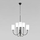 Подвесная люстра с тканевыми абажурами Eurosvet 60164/6 черный a065746 Abbey