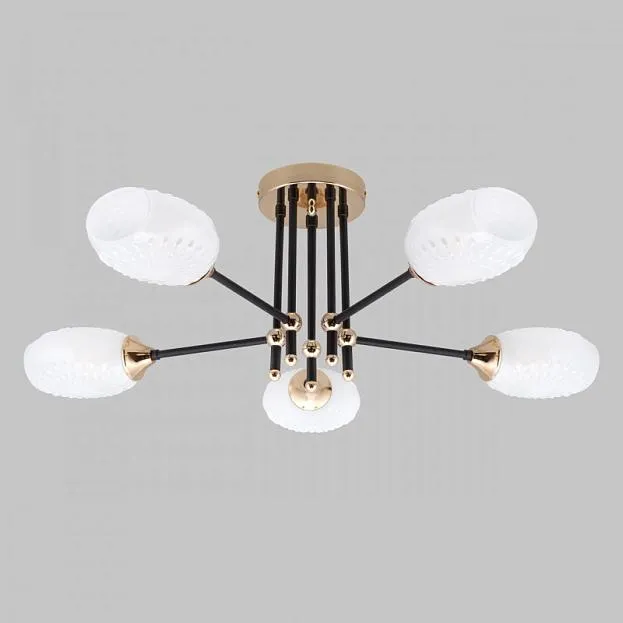 Потолочная люстра Imex MD.4144-5-S-BK+FGD