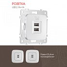 Розетка USB Arte Milano 205.46-1.silver am