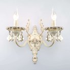 Бра Eurosvet 3281/2 белый с золотом/тонированный хрусталь Strotskis Elisha 00000065240