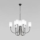 Подвесная люстра с тканевыми абажурами Eurosvet 60164/10 черный a065748 Abbey