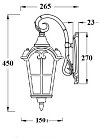 Настенный фонарь уличный Oasis Light 86102 Gb PORTO