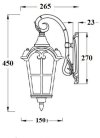 Настенный фонарь уличный Oasis Light 86102 Gb PORTO