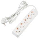 Розеточные блоки, удлинители Uniel S-GCU5-3 WHITE Ultra