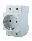 Розетка на DIN-рейку STEKKER 39171 PST16-70-20 2P+PE 16А, серый