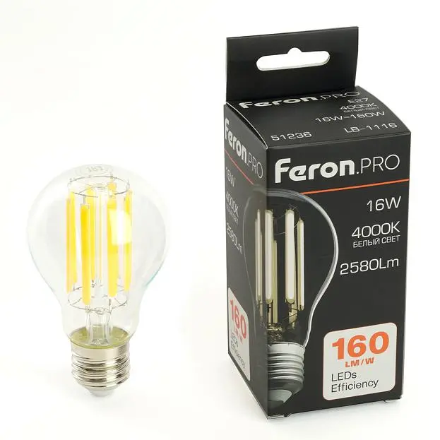 Лампа светодиодная Шар E27 2580LM 16W 175-265V 4000K Feron 51236 LB-1116 Лампа светодиодная Шар E27 2580LM 16W 175-265V 4000K Feron 51236 LB-1116