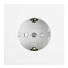 Розетка 1-местная с защитной шторкой с/з (механизм), 250В, 16А, RST16-3110-01, белая магнолия Stekker 50440 Мия