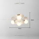 Потолочная люстра MATISSE C SELF 4 плафона. Цвет белый. Lampatron matisse-c-self-white-4 3323-8185