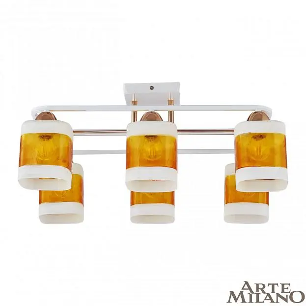 Люстра потолочная с плафонами Arte Milano 322008/6 WH+FG Amalfi Люстра потолочная с плафонами Arte Milano 322008/6 WH+FG Amalfi