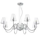 Люстра подв. 8х40W G9 ХРОМ/ПРОЗРАЧНЫЙ Lightstar 758084 DIAFANO